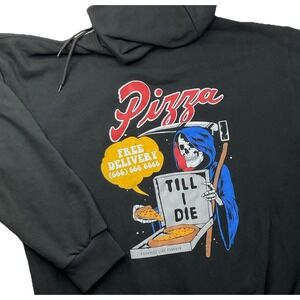 Assholes*s Live Forever Hoodie Men Sz XL Sweatshirt Skater Pizza Till I Die ALF